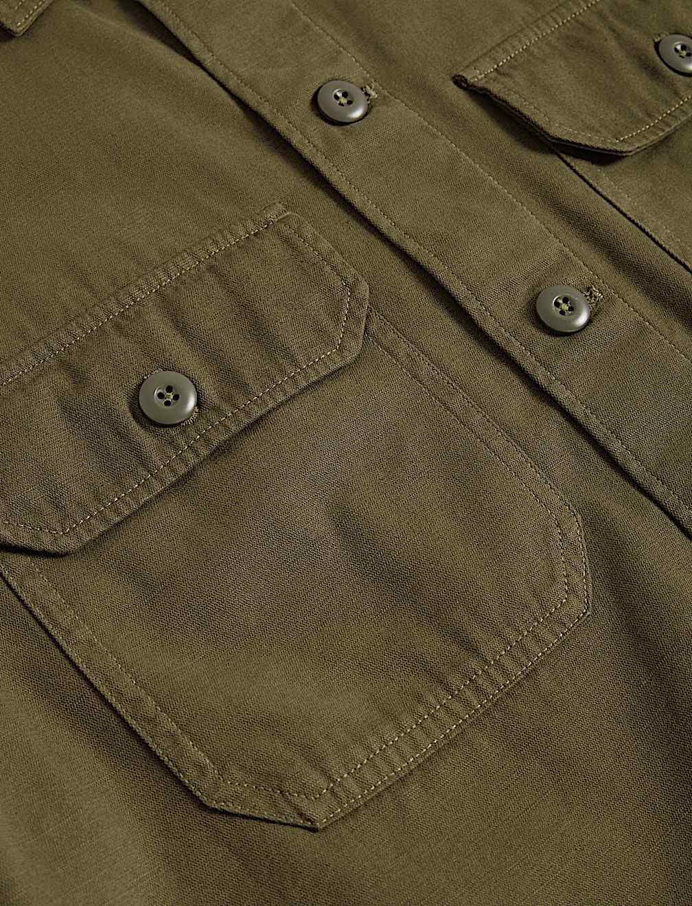 Pure Cotton Utility Overshirt