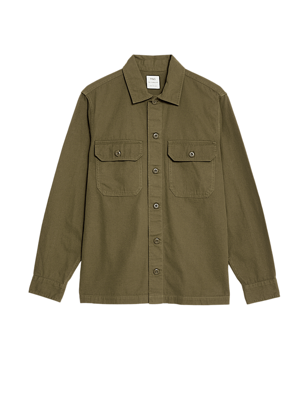 Pure Cotton Utility Overshirt