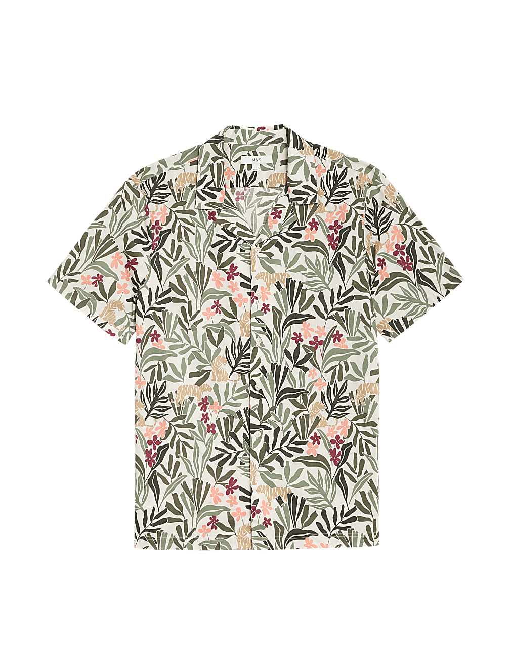 Easy Iron Pure Cotton Cuban Collar Shirt