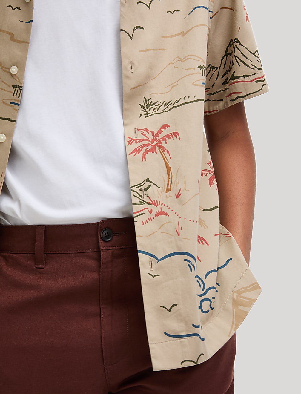 Easy Iron Pure Cotton Hawaiian Shirt
