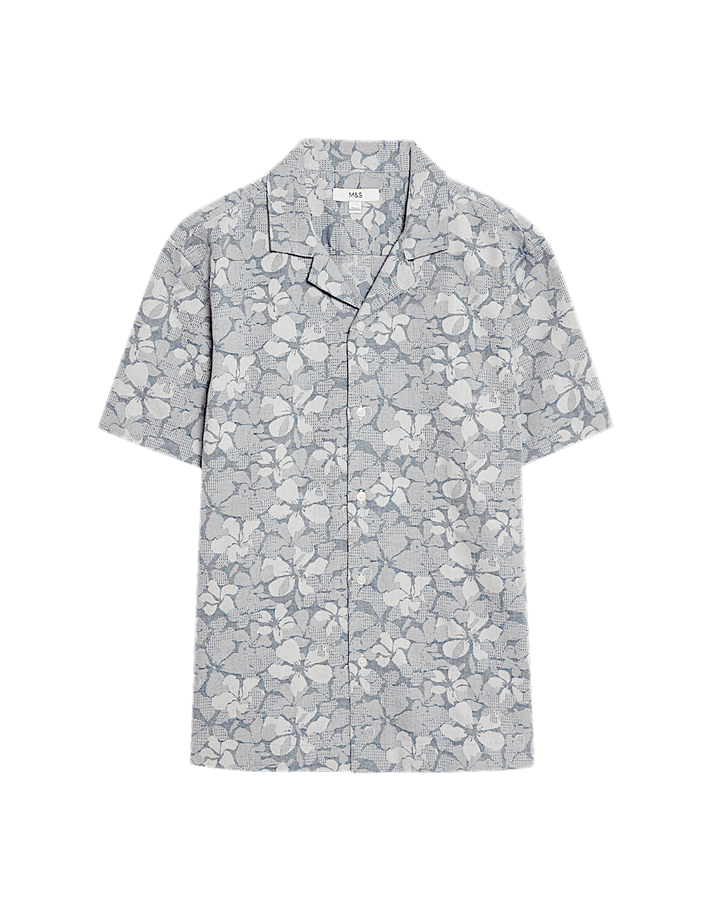 Regular Fit Cotton Rich Floral Short Sleeve Shirt