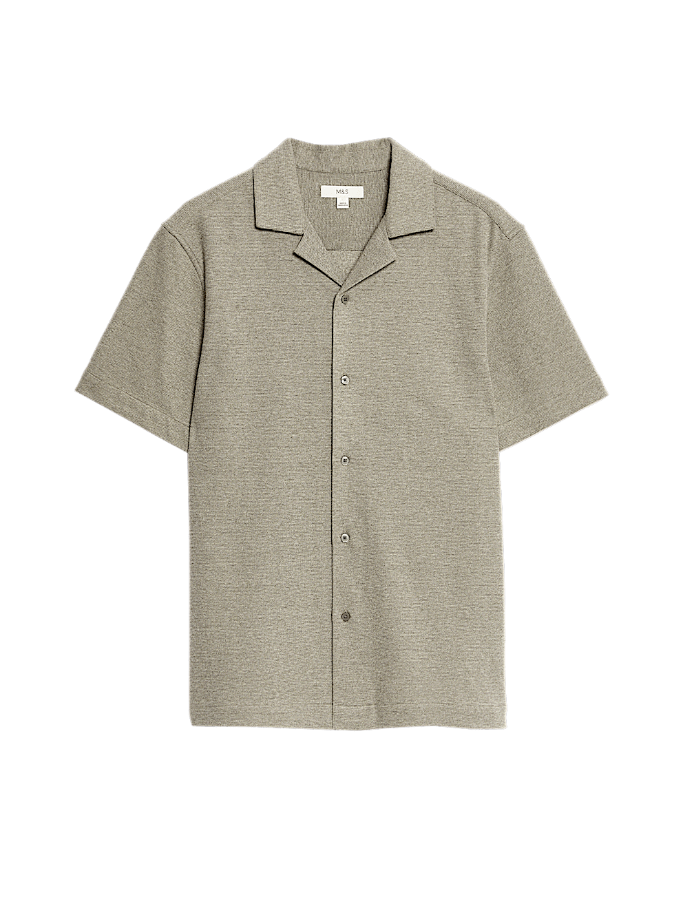 Cotton Blend Textured Knitted Shirt