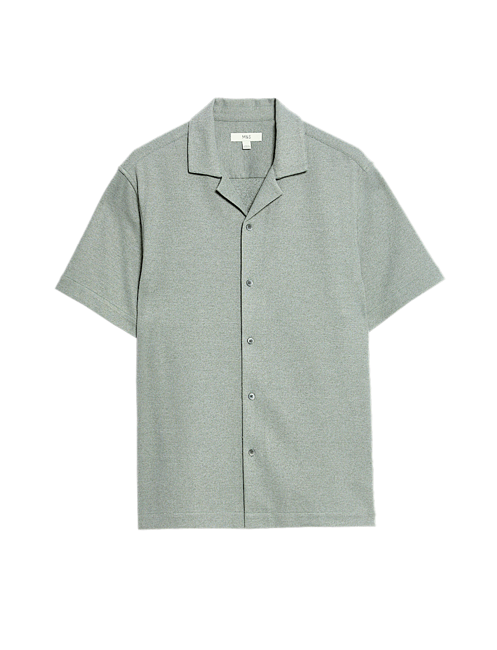 Cotton Blend Textured Knitted Shirt