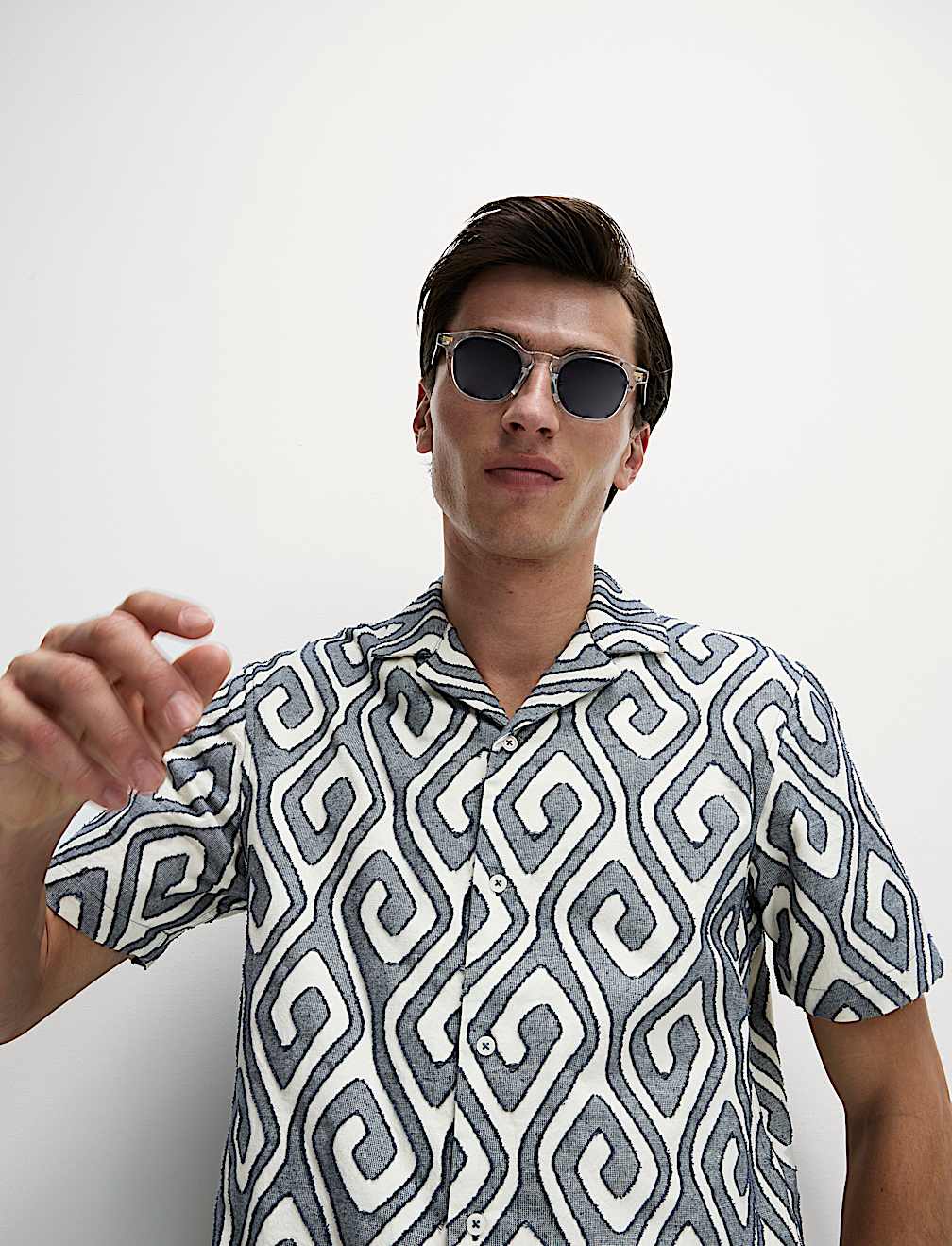 Pure Cotton Jacquard Shirt