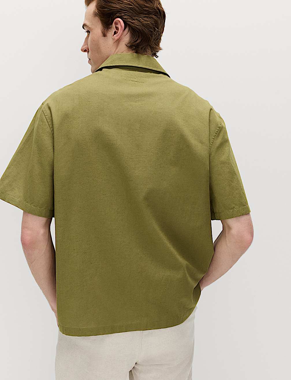 Relaxed Fit Cotton Rich Short Sleeve Shirt