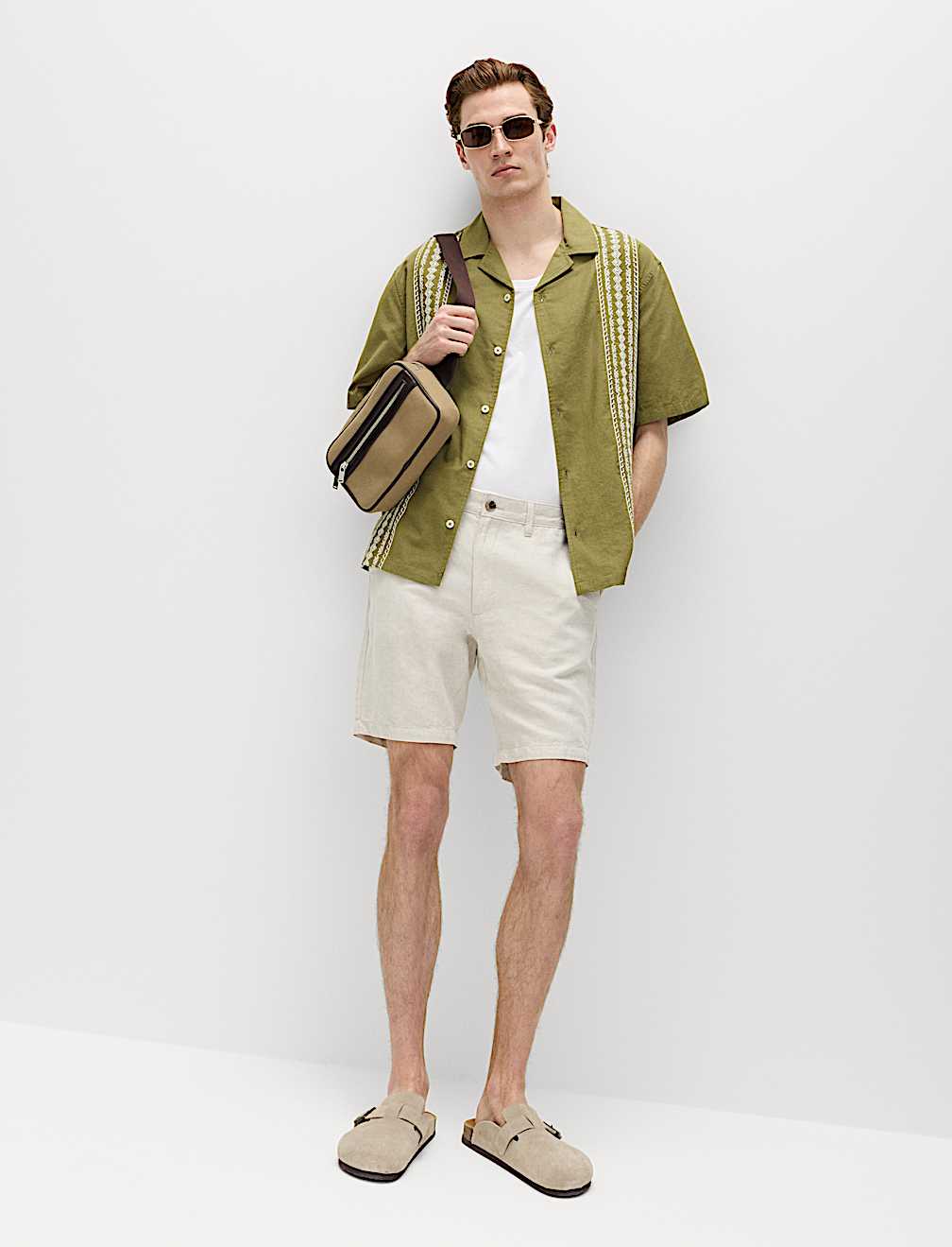 Relaxed Fit Cotton Rich Short Sleeve Shirt