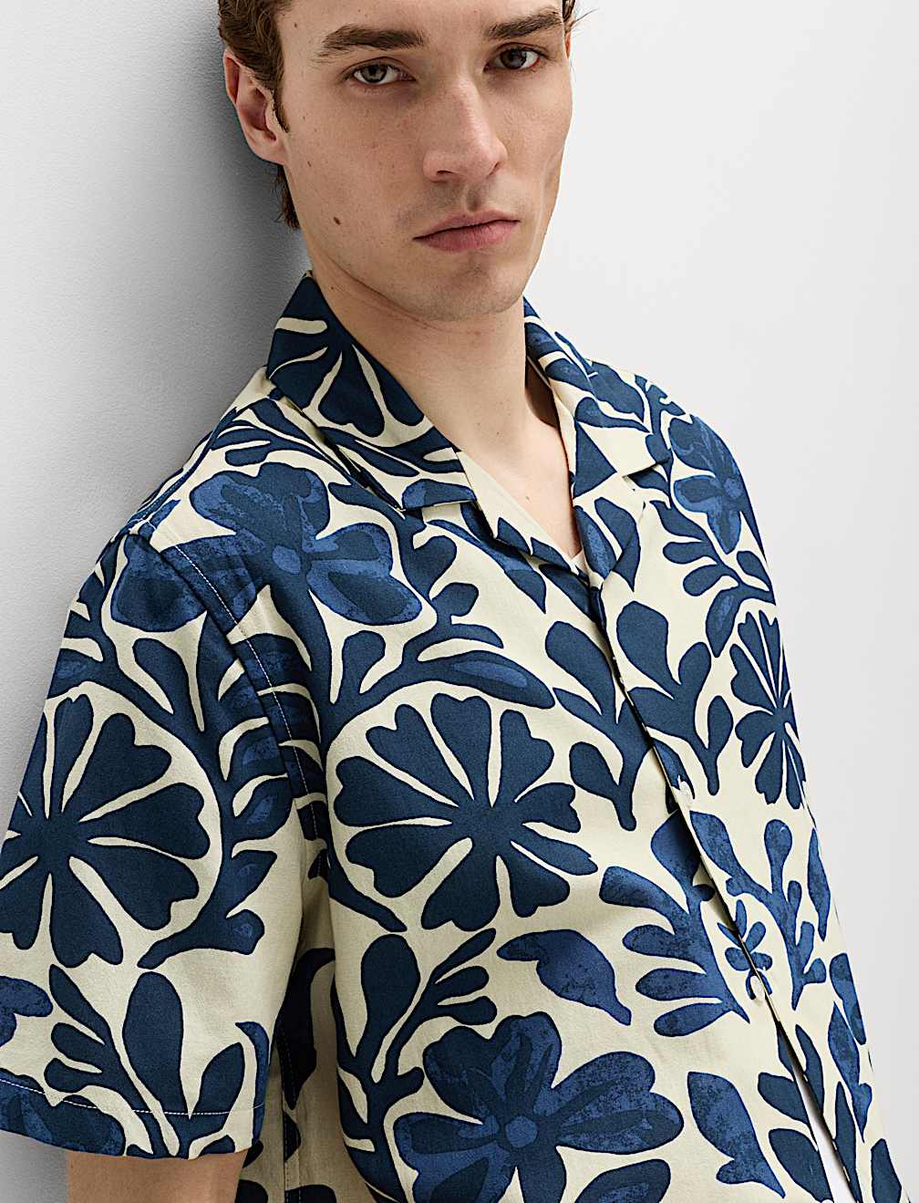 Pure Cotton Floral Short Sleeve Shirt