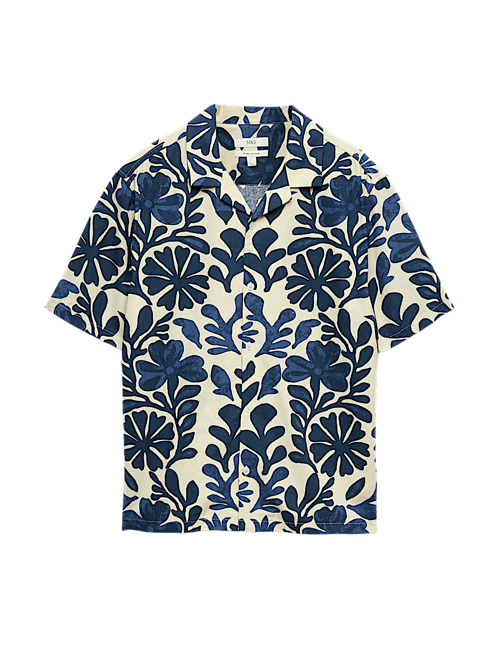 Pure Cotton Floral Short Sleeve Shirt