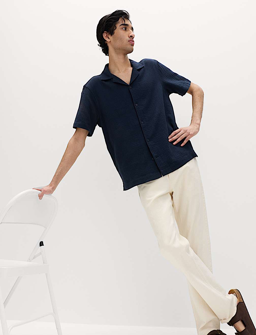 Pure Cotton Textured Shirt