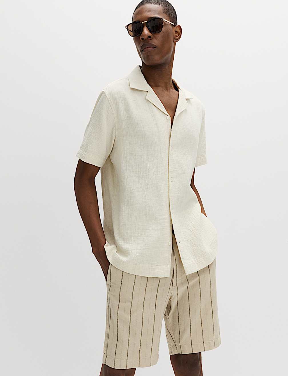 Pure Cotton Textured Shirt