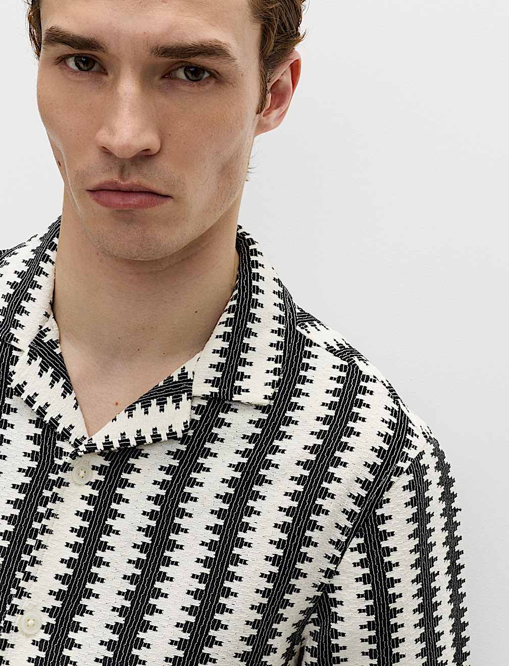 Regular Fit Cotton Blend Short Sleeve Shirt