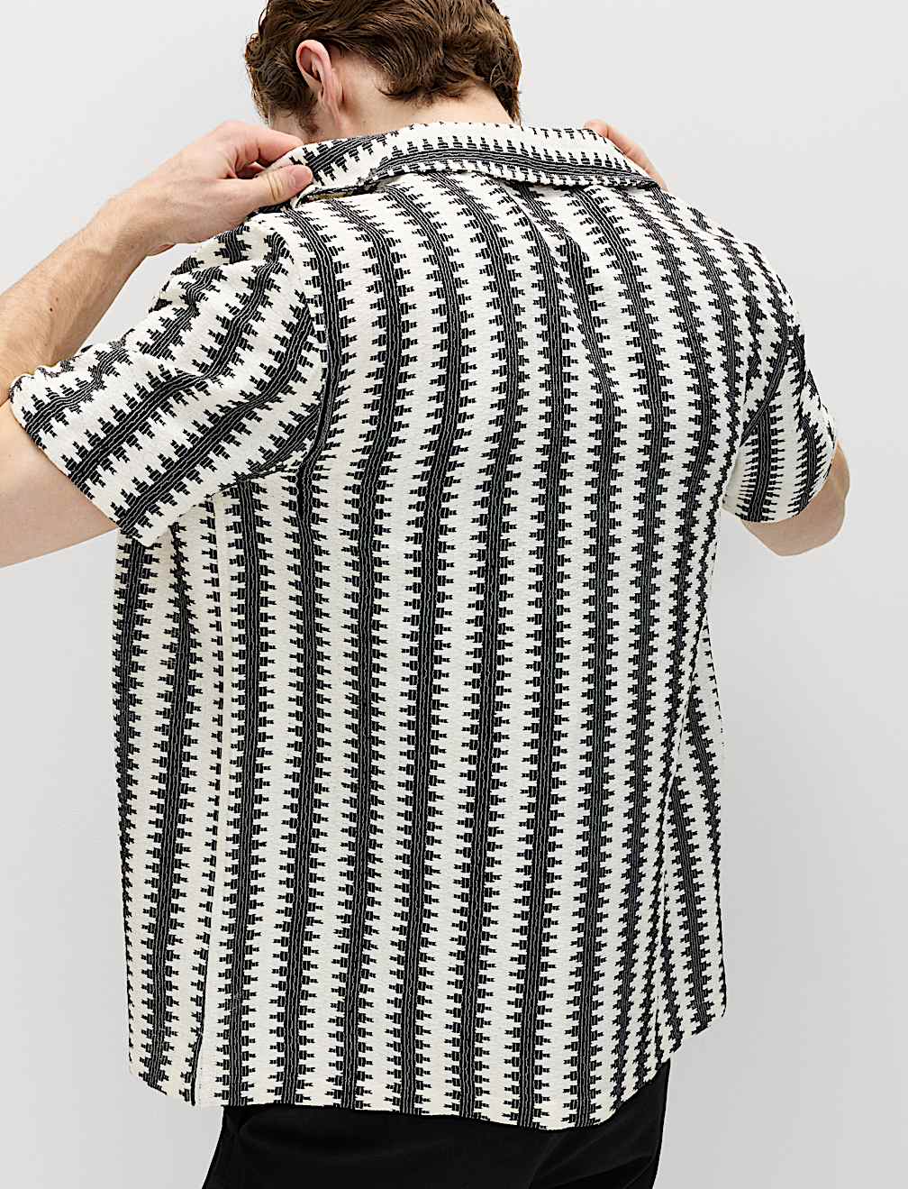 Regular Fit Cotton Blend Short Sleeve Shirt