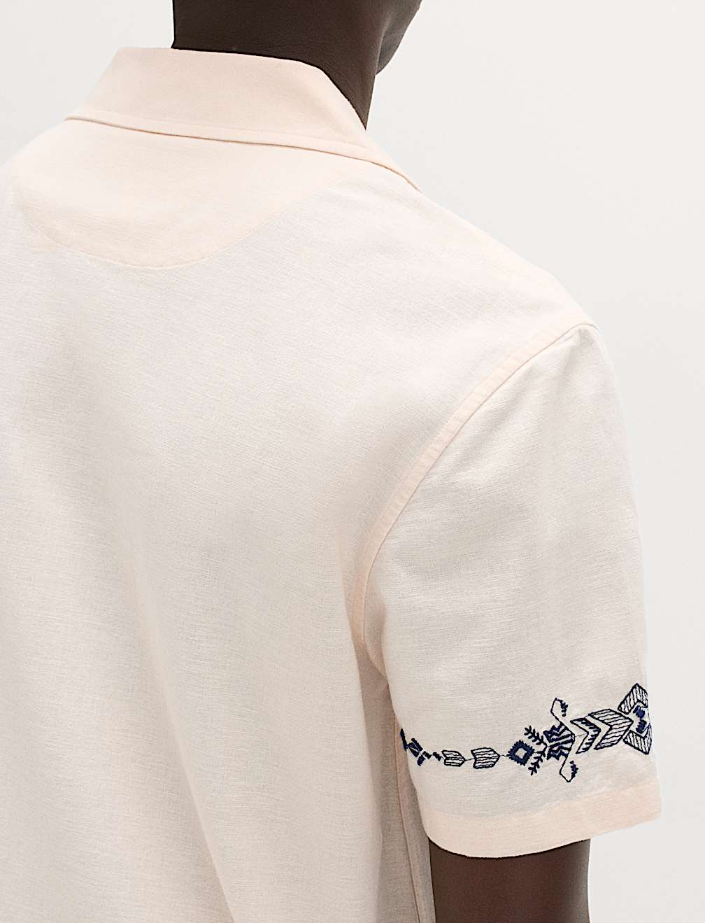 Cotton Rich Embroidered Short Sleeve Shirt
