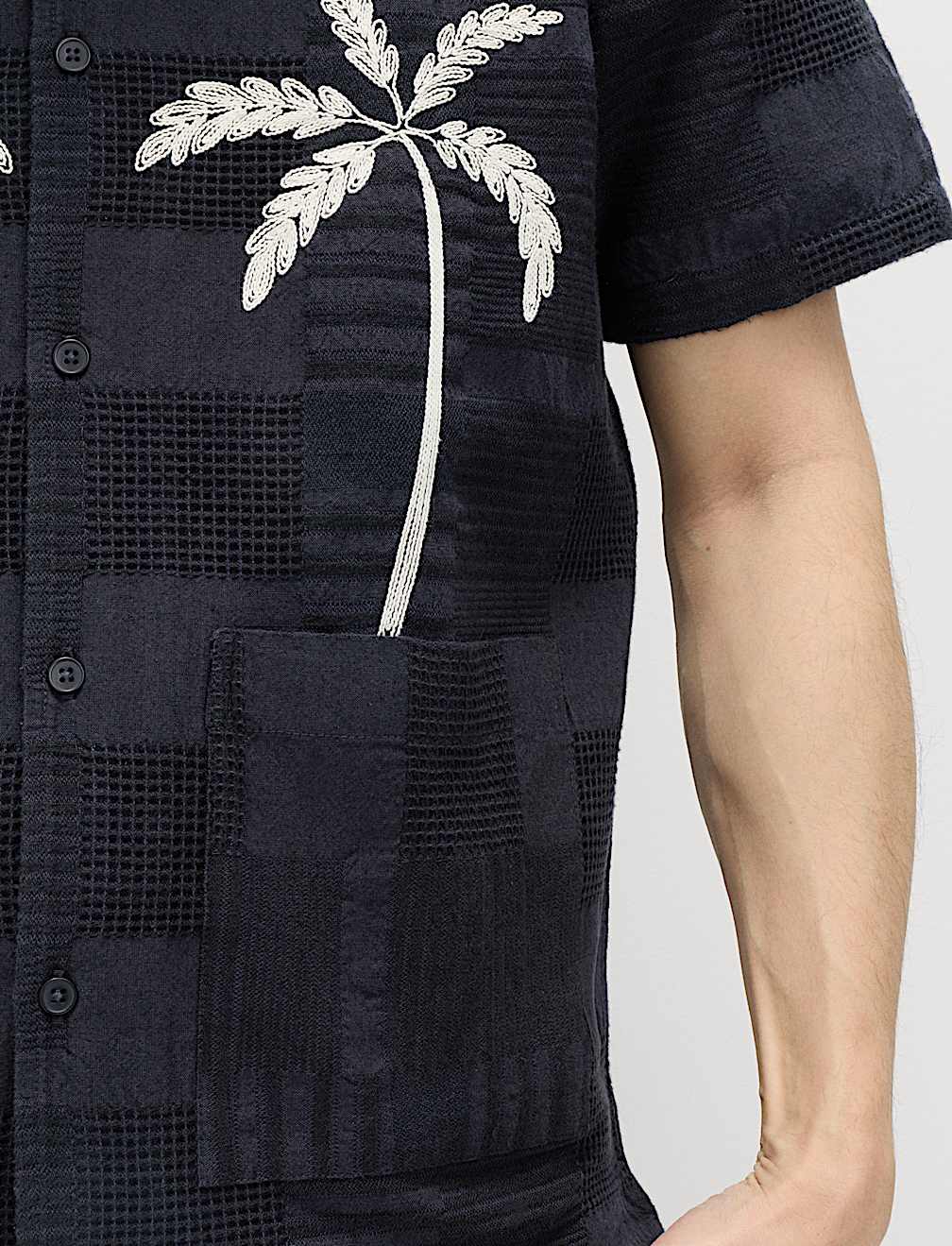 Regular Fit Cotton Rich Textured Shirt