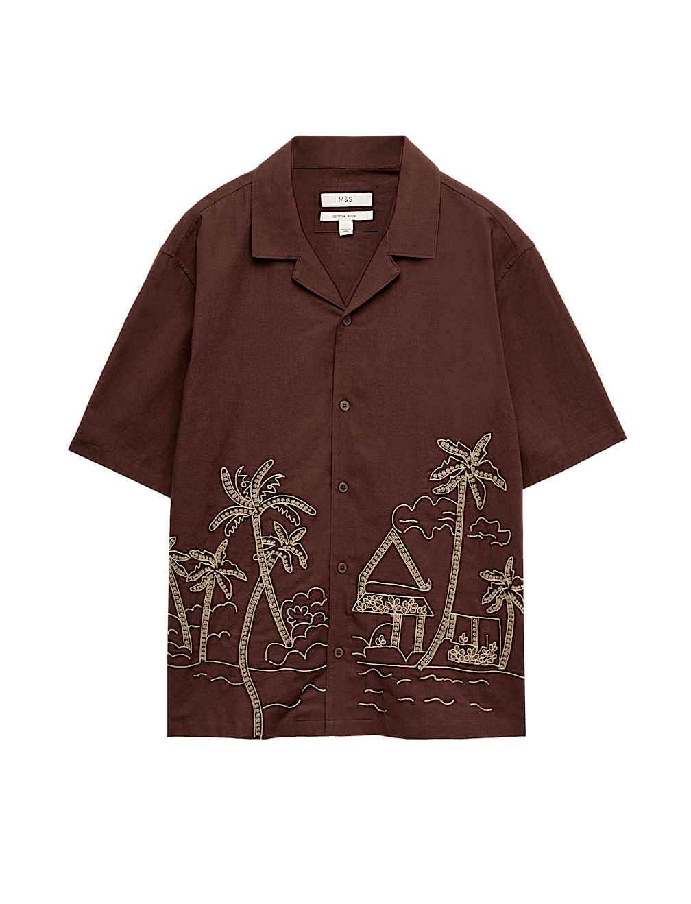 Regular Fit Embroidered Short Sleeve Shirt