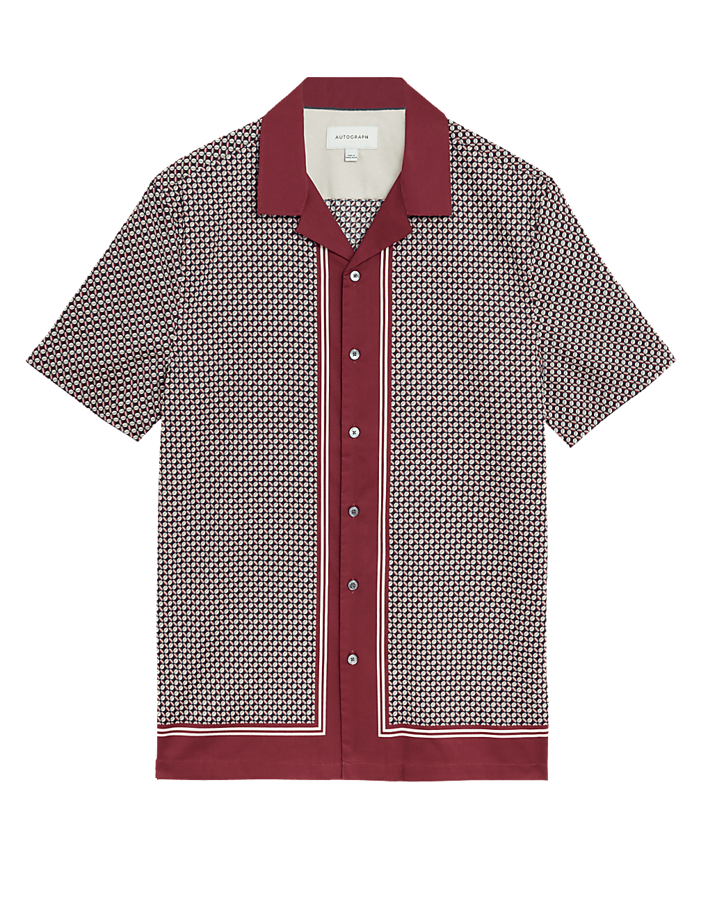 Cotton Rich Border Print Shirt