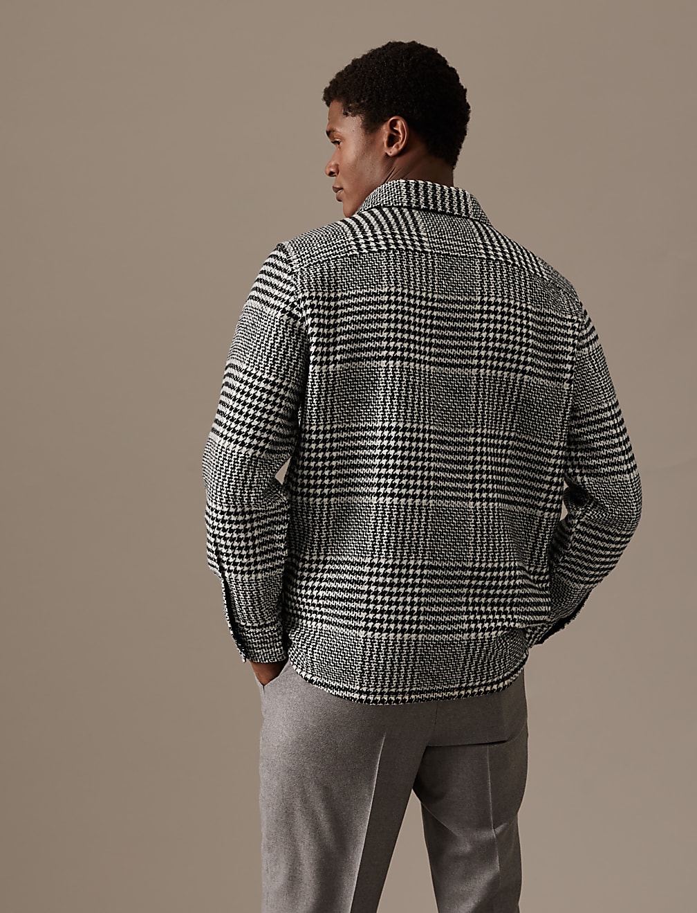 Check Overshirt with Wool
