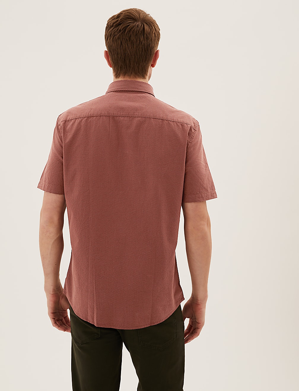 Easy Iron Pure Cotton Pindot Shirt