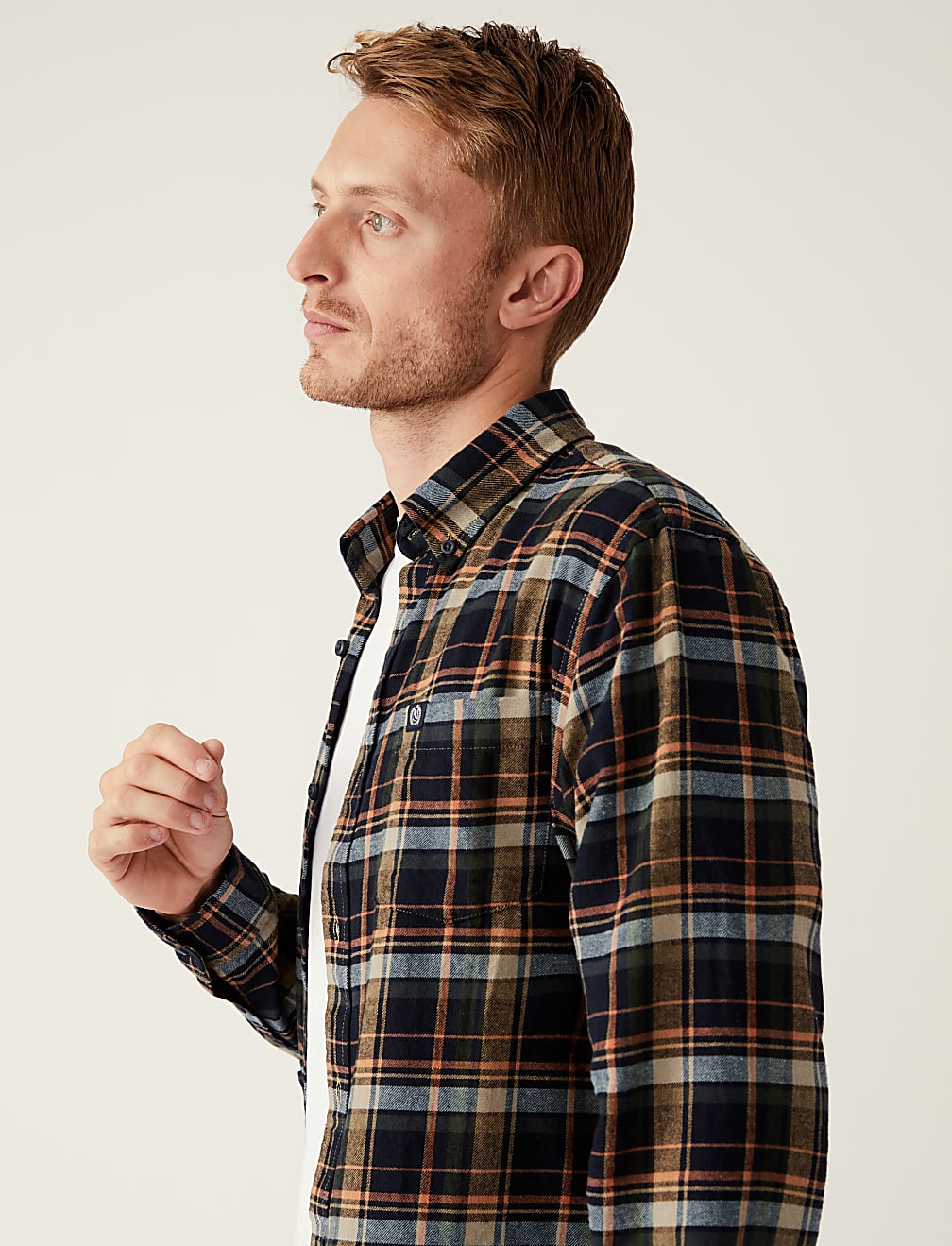 Flannel Brushed Cotton Check Shirt