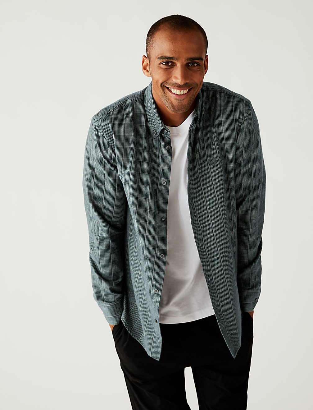 Brushed Cotton Rich Check Shirt