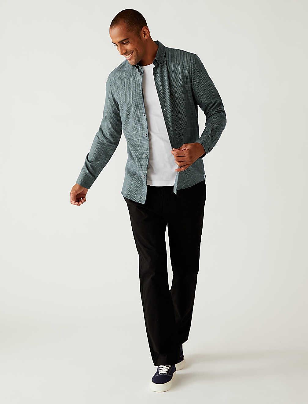 Brushed Cotton Rich Check Shirt