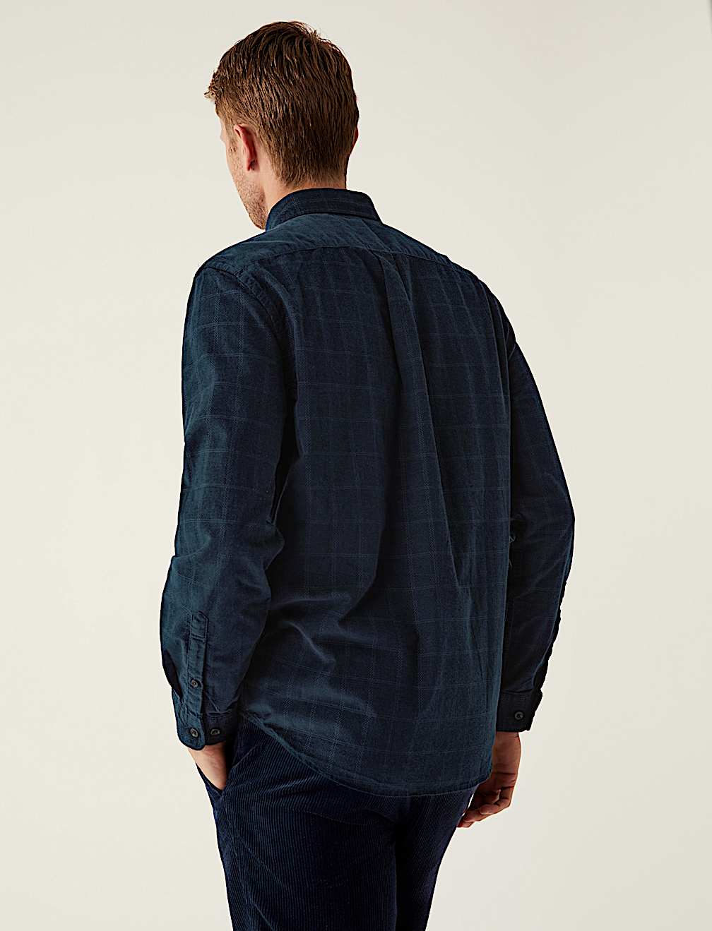 Pure Cotton Corduroy Check Shirt