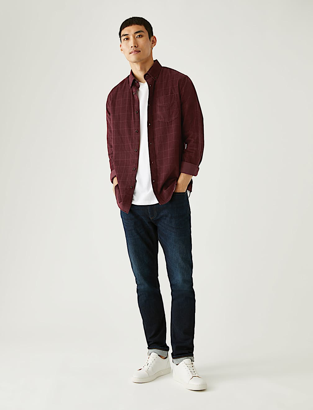 Pure Cotton Corduroy Check Shirt