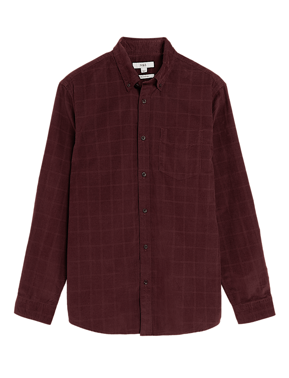 Pure Cotton Corduroy Check Shirt