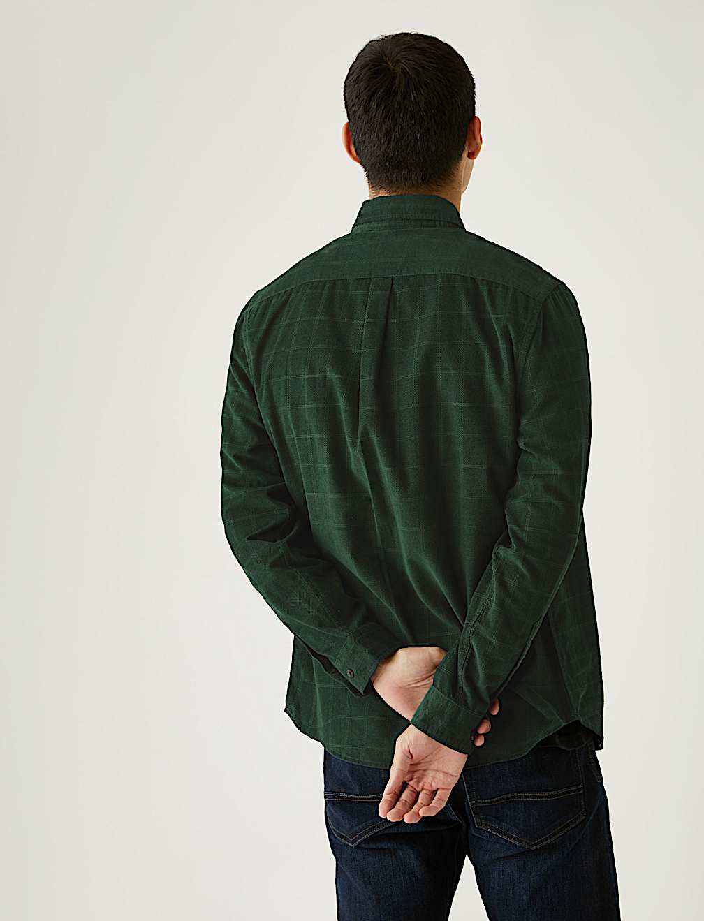 Pure Cotton Corduroy Check Shirt