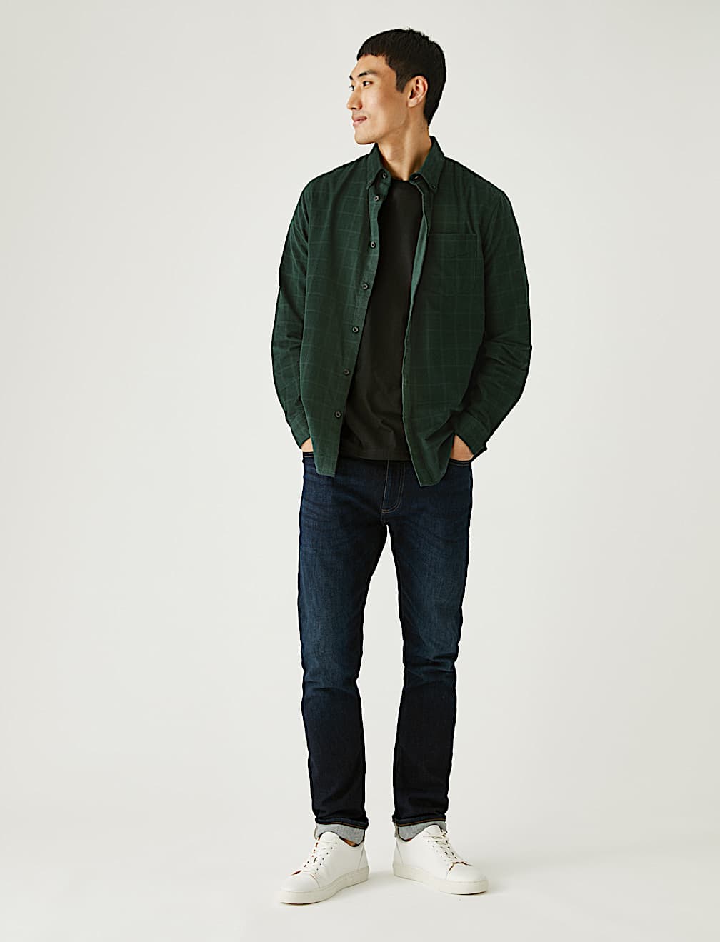Pure Cotton Corduroy Check Shirt