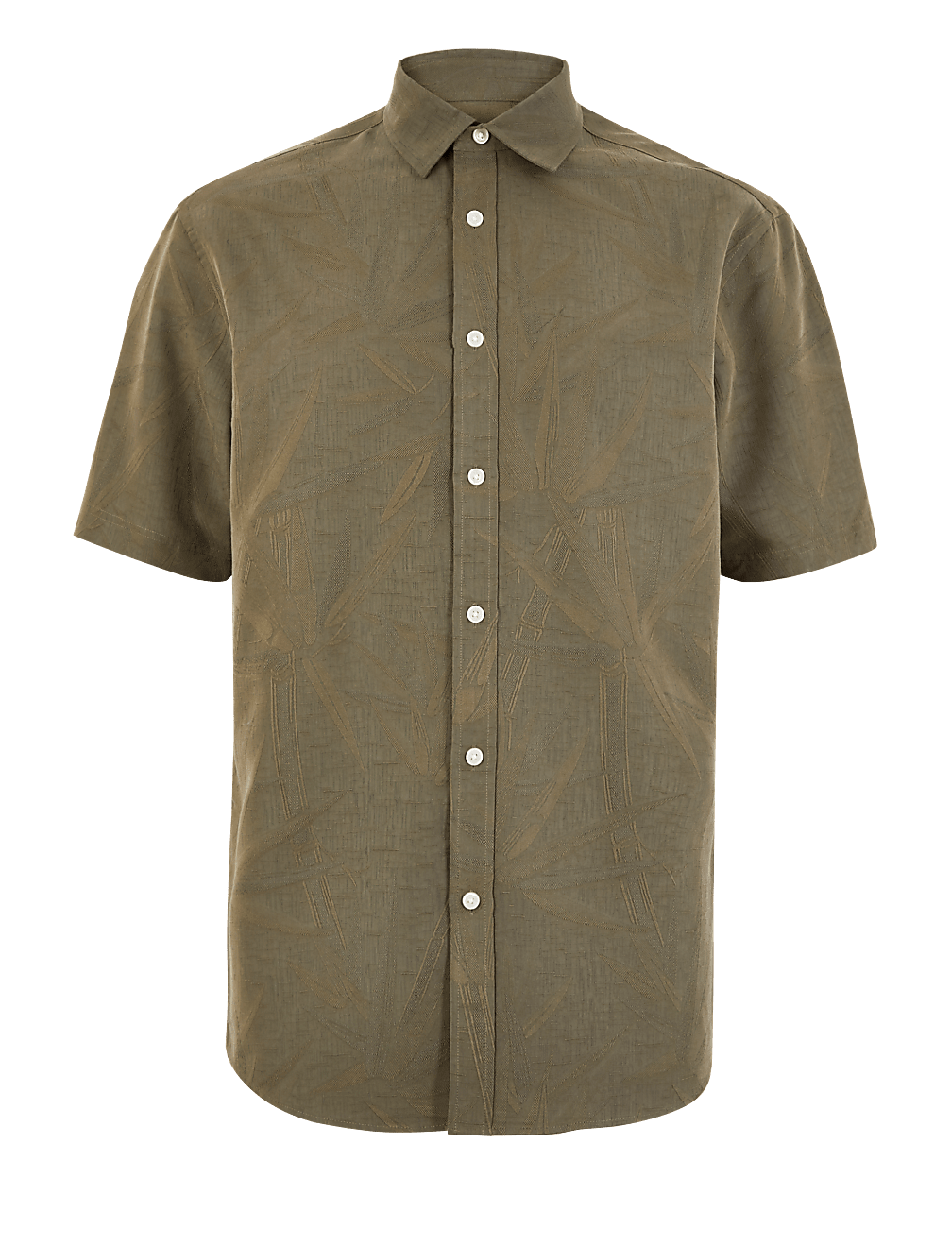 Bamboo Jacquard Short Sleeve Shirt