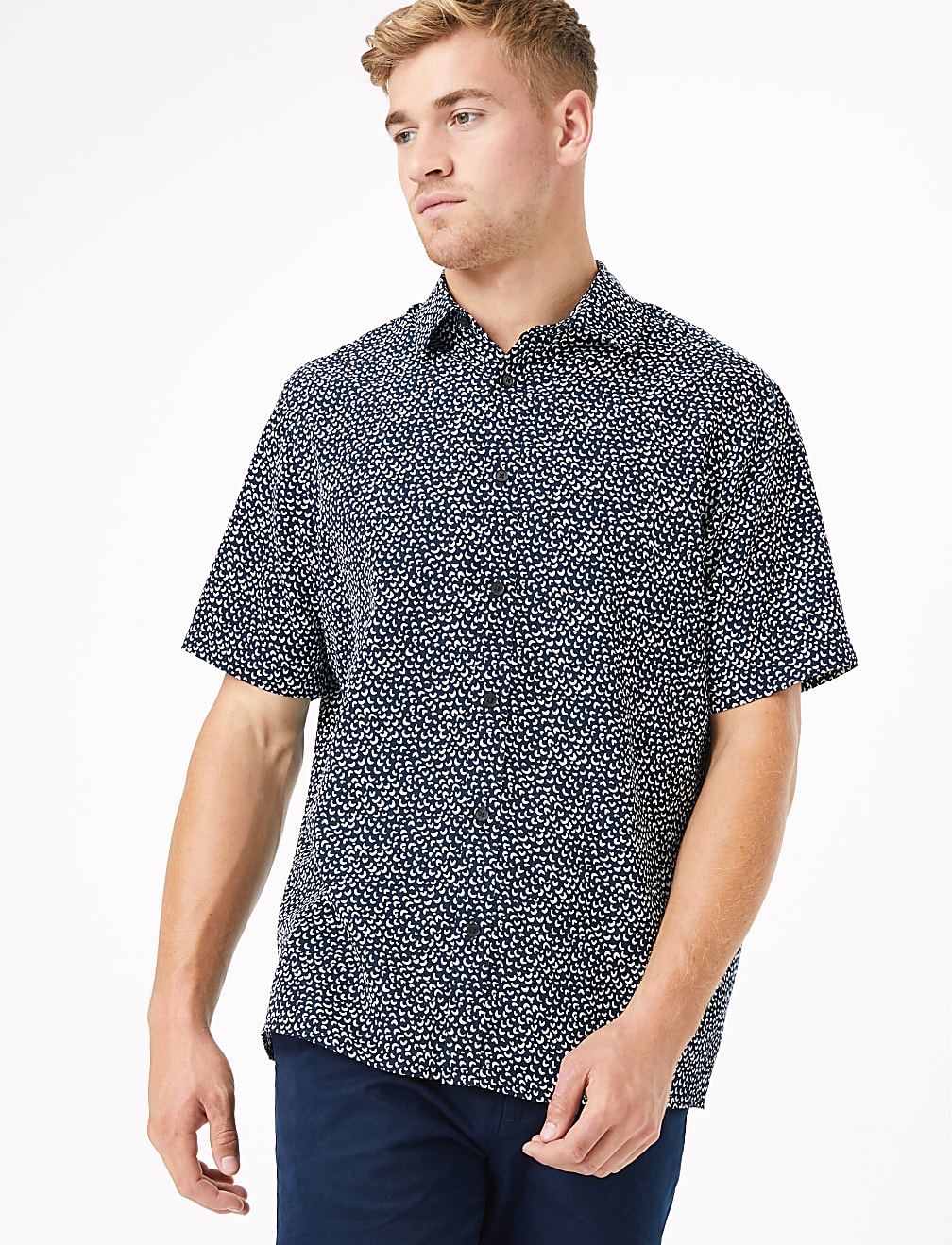 Geometric Print Relaxed Fit Shirt