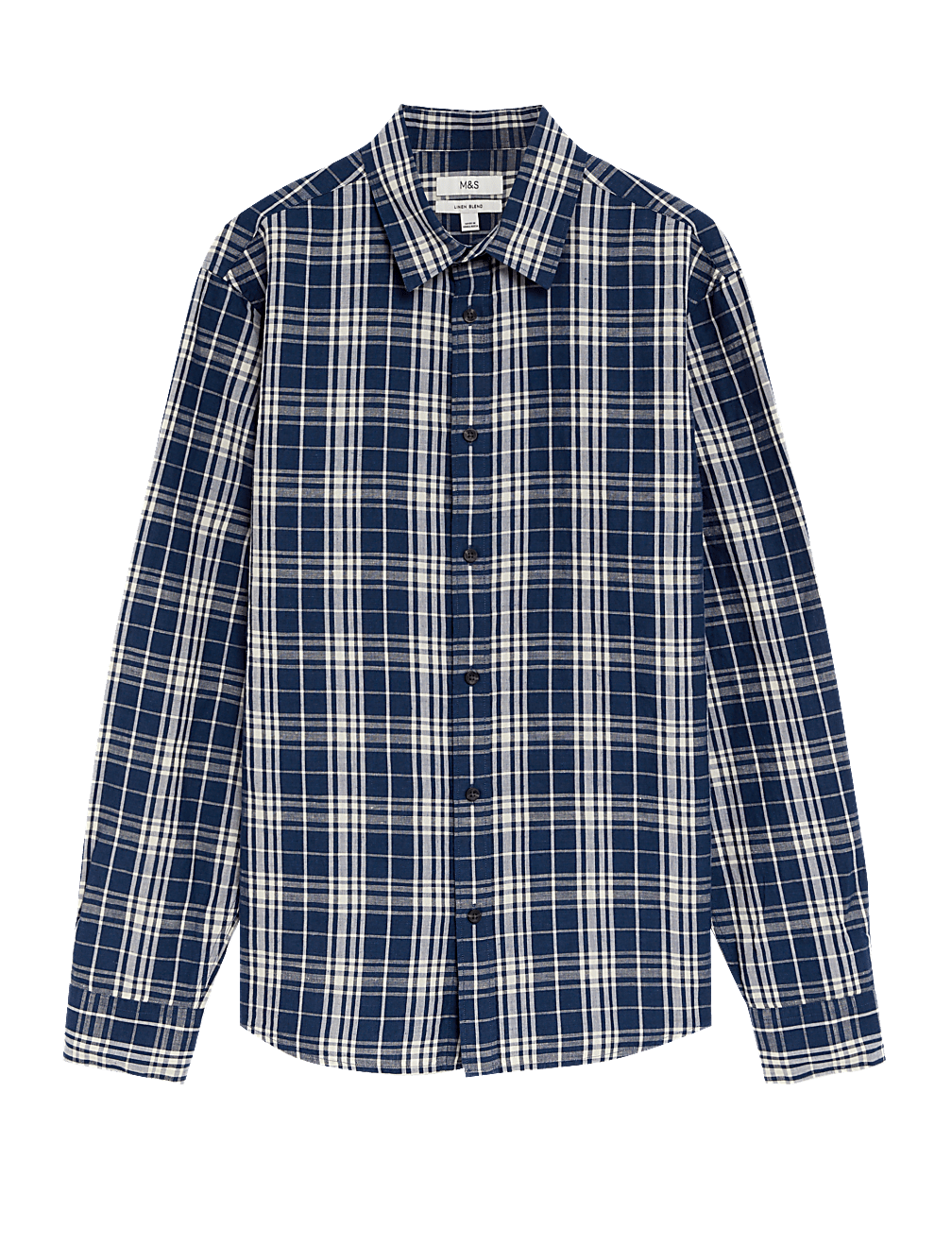 Linen Blend Check Shirt