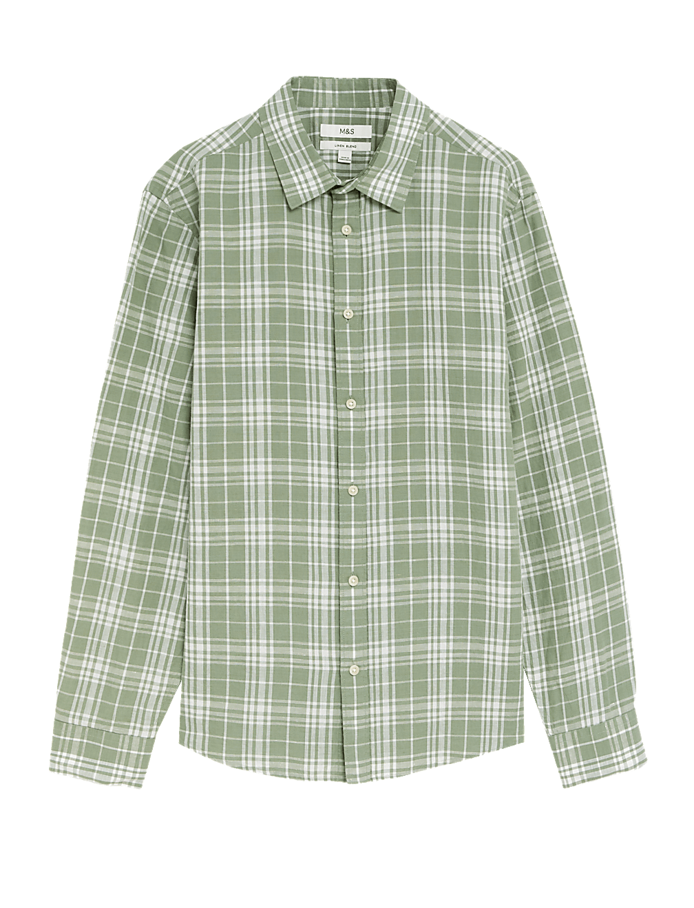 Linen Blend Check Shirt