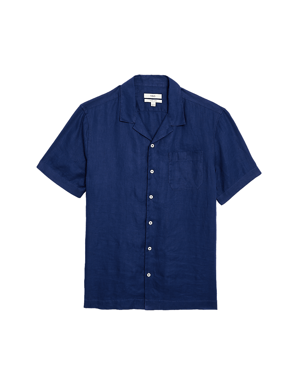 Pure Linen Cuban Collar Shirt