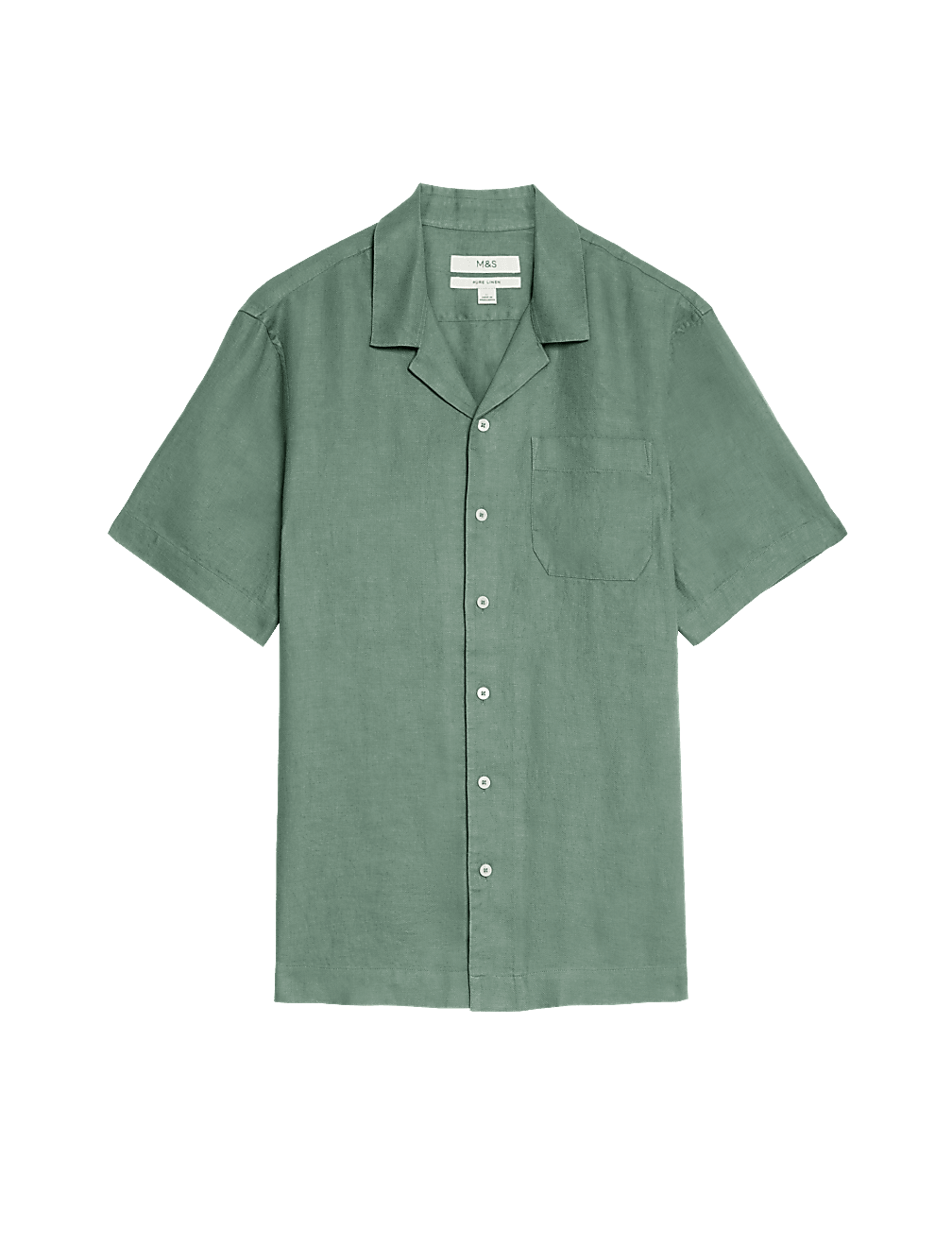 Pure Linen Cuban Collar Shirt