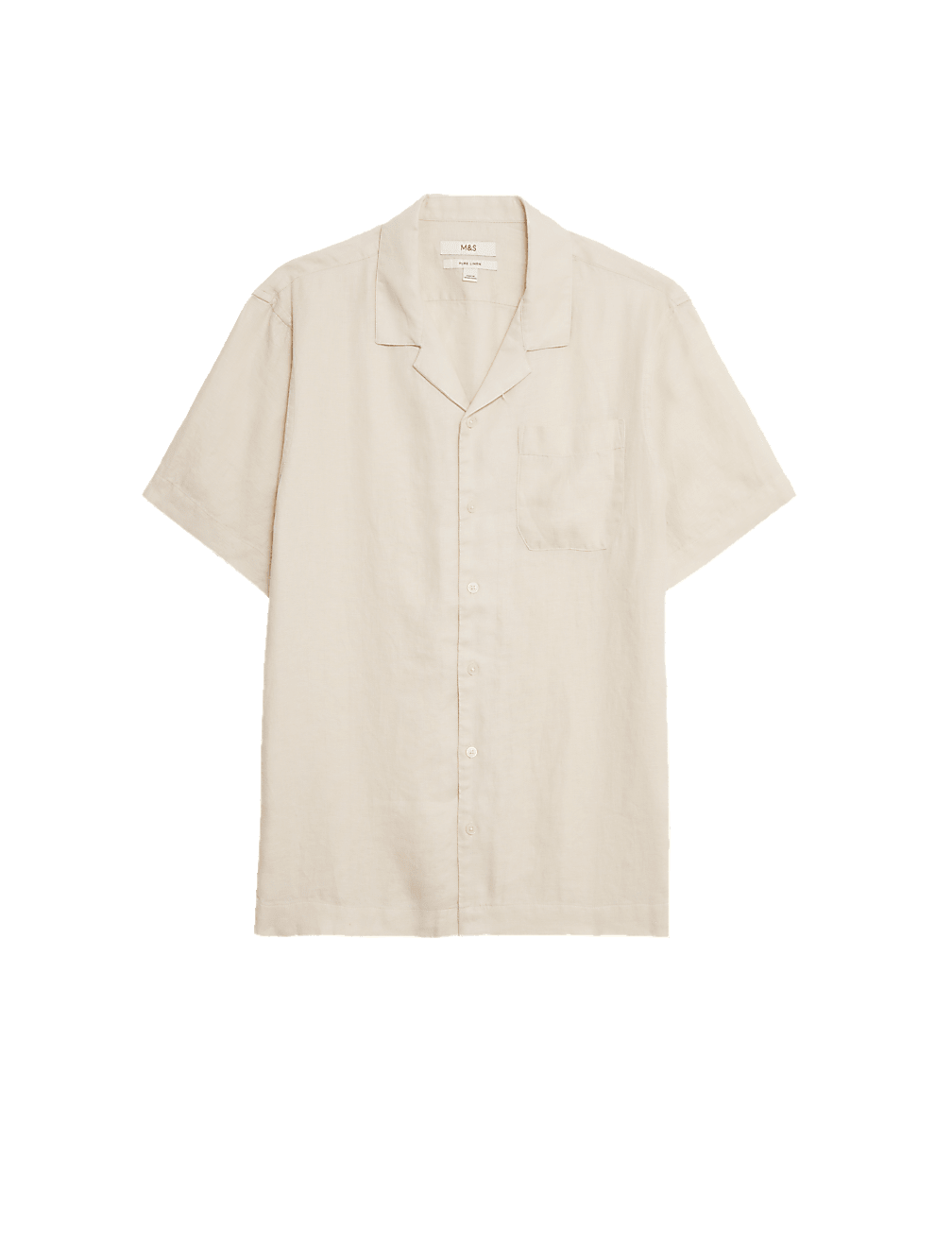Pure Linen Cuban Collar Shirt