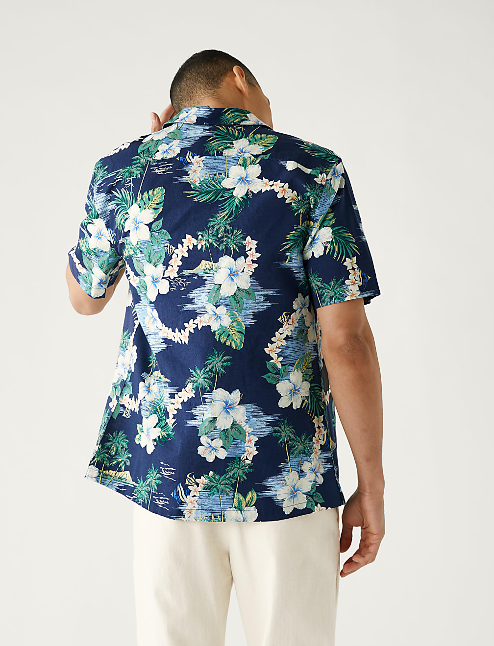 Pure Cotton Hawaiian Cuban Collar Shirt