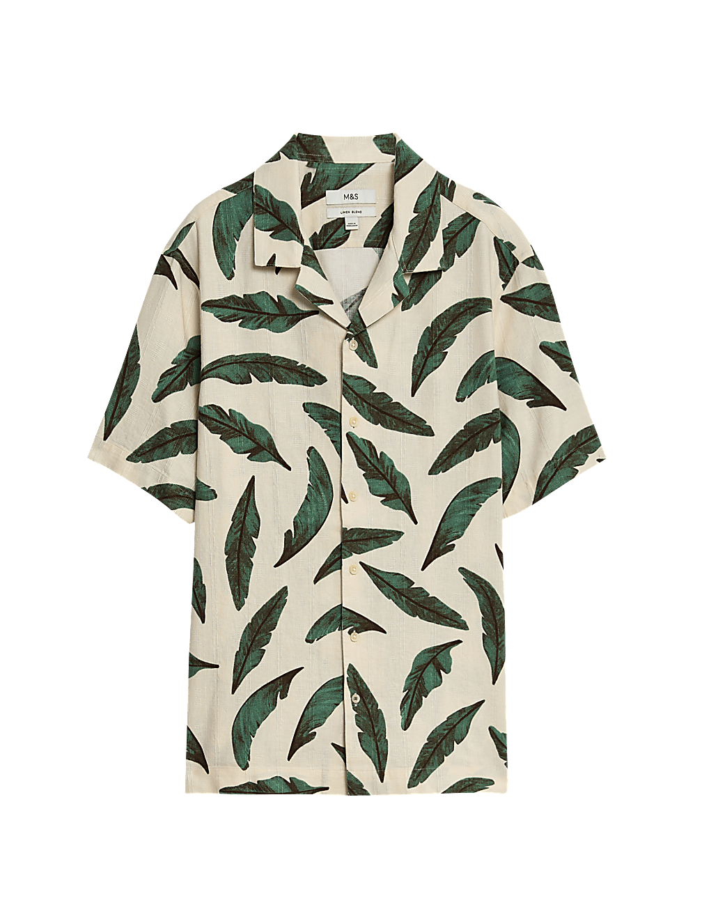 Easy Iron Linen Blend Printed Shirt