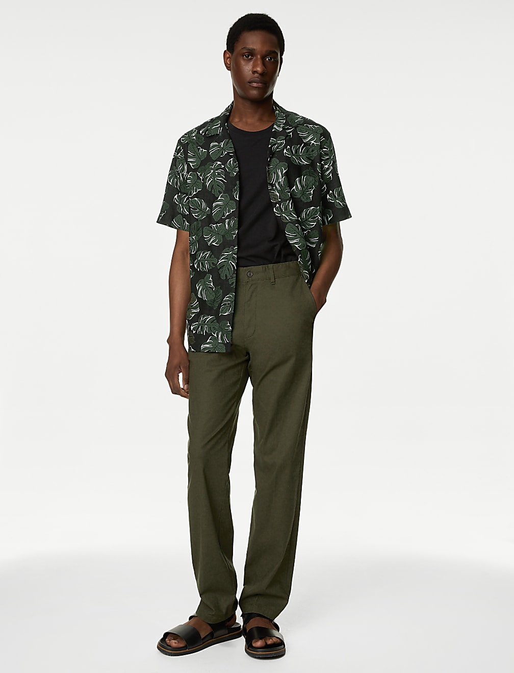 Easy Iron Linen Rich Floral Shirt
