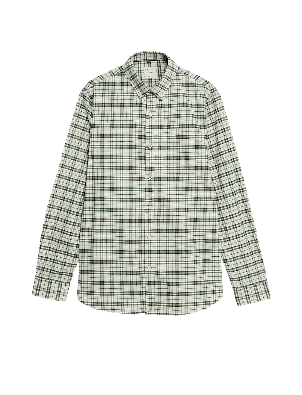 Easy Iron Pure Cotton Check Oxford Shirt