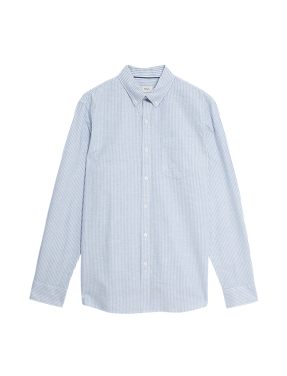 Easy Iron Pure Cotton Striped Oxford Shirt
