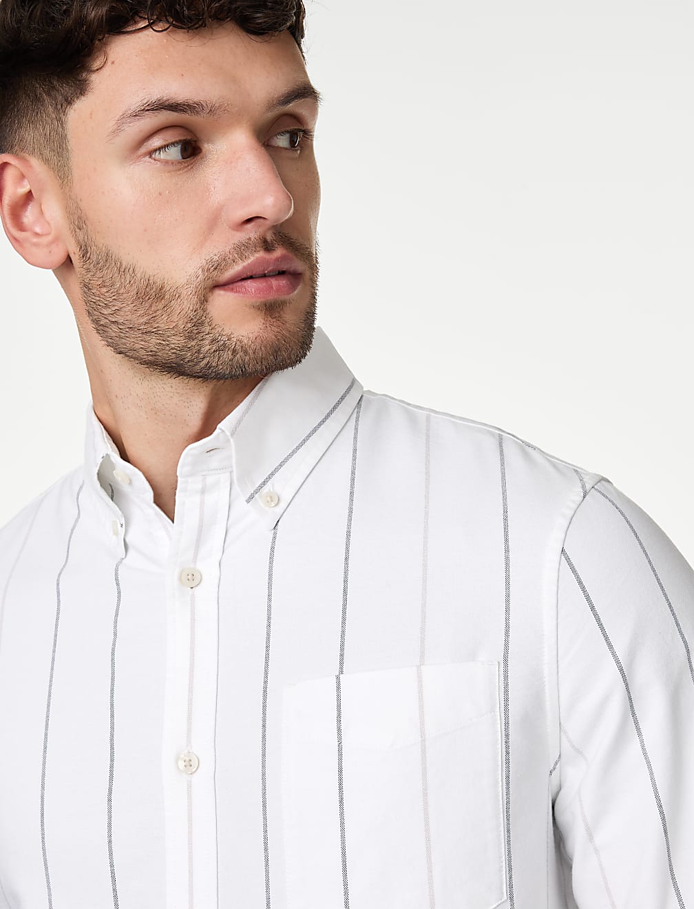 Pure Cotton Striped Oxford Shirt