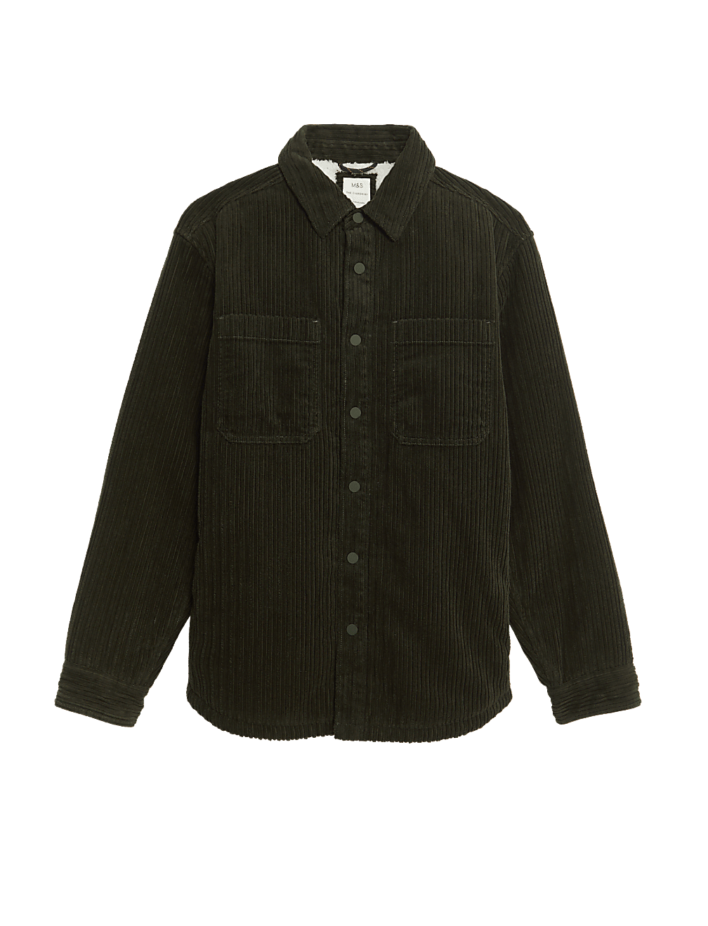 Corduroy Borg Lined Shacket