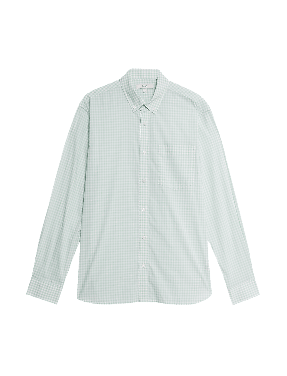 Cotton Rich Gingham Check Oxford Shirt