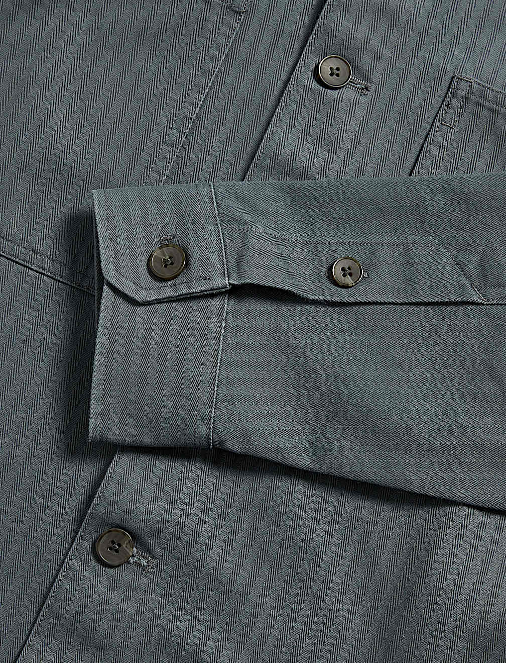 Pure Cotton Herringbone Overshirt​