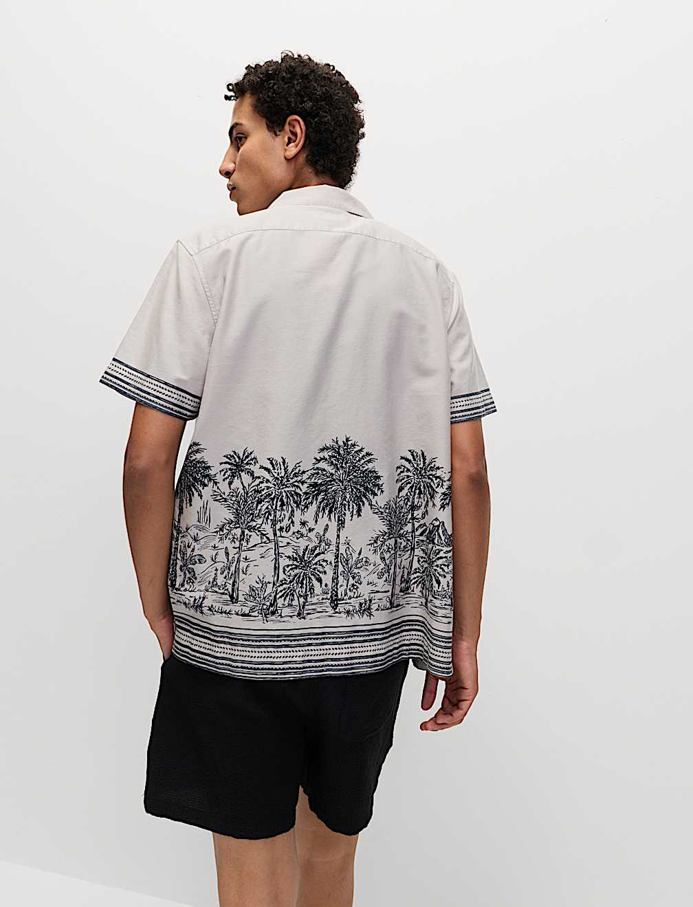 Regular Fit Cotton Blend Short Sleeve Shirt