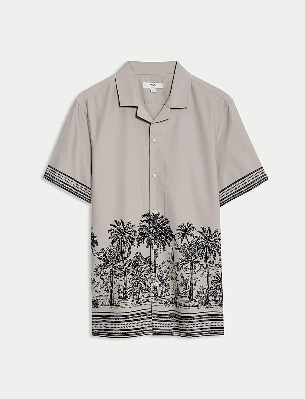 Regular Fit Cotton Blend Short Sleeve Shirt