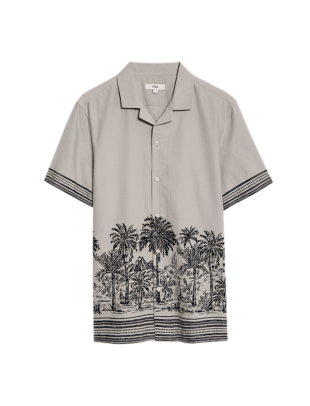 Regular Fit Cotton Blend Short Sleeve Shirt