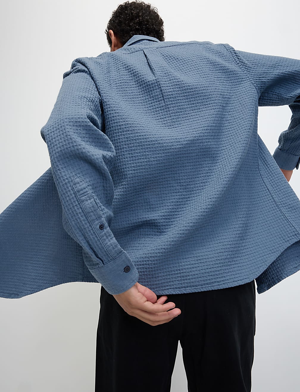 Easy Iron Pure Cotton Textured Shirt